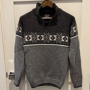 Men's Gray Nordic Pattern Sweater